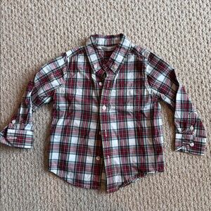 Janie And Jack Blue Button Down Snoopy Collar Sz 3 3T Toddler